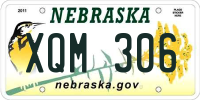 NE license plate XQM306