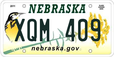 NE license plate XQM409