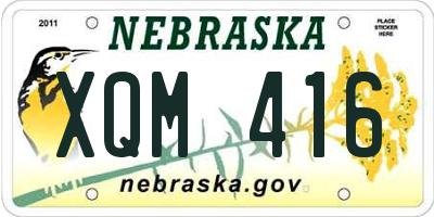 NE license plate XQM416