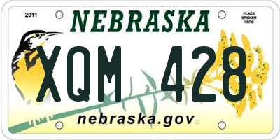 NE license plate XQM428