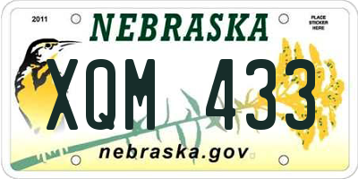 NE license plate XQM433