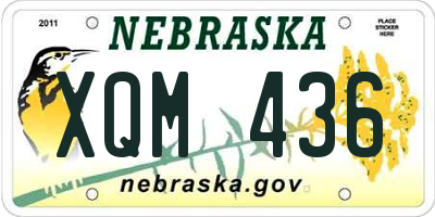 NE license plate XQM436