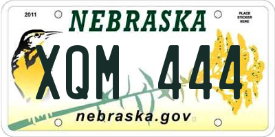 NE license plate XQM444
