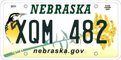 NE license plate XQM482