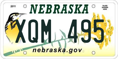 NE license plate XQM495