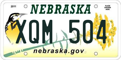 NE license plate XQM504