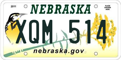 NE license plate XQM514