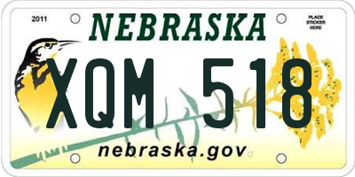 NE license plate XQM518