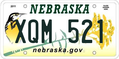 NE license plate XQM521