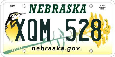NE license plate XQM528