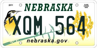 NE license plate XQM564