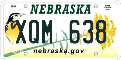 NE license plate XQM638