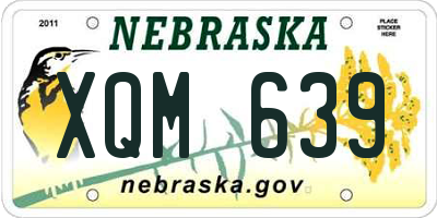 NE license plate XQM639