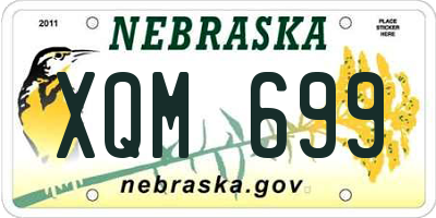 NE license plate XQM699
