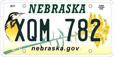 NE license plate XQM782