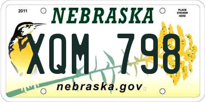 NE license plate XQM798