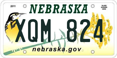 NE license plate XQM824