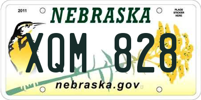 NE license plate XQM828