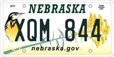 NE license plate XQM844