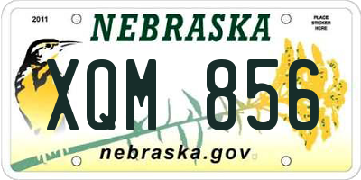 NE license plate XQM856
