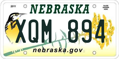 NE license plate XQM894