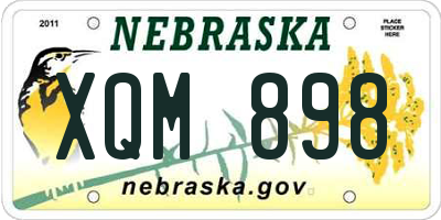 NE license plate XQM898