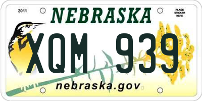 NE license plate XQM939
