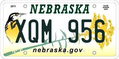 NE license plate XQM956
