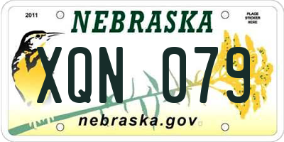 NE license plate XQN079