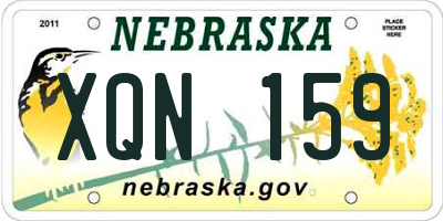 NE license plate XQN159