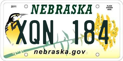 NE license plate XQN184