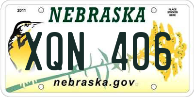 NE license plate XQN406