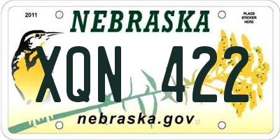 NE license plate XQN422