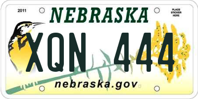 NE license plate XQN444