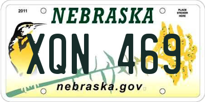 NE license plate XQN469