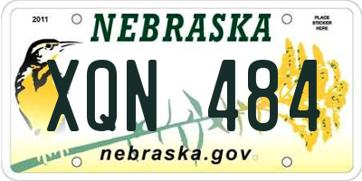 NE license plate XQN484