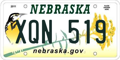 NE license plate XQN519