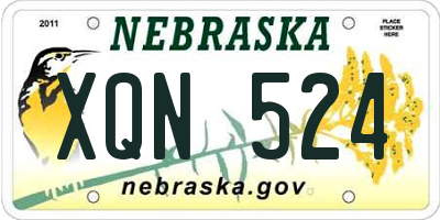 NE license plate XQN524
