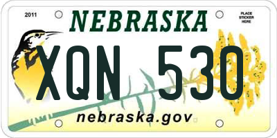 NE license plate XQN530