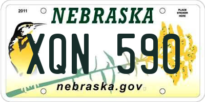NE license plate XQN590