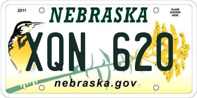 NE license plate XQN620