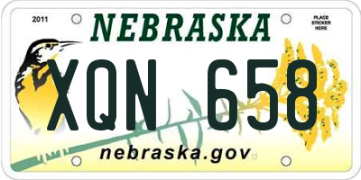 NE license plate XQN658