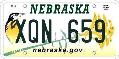 NE license plate XQN659
