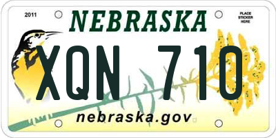 NE license plate XQN710