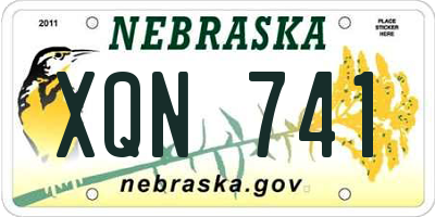 NE license plate XQN741