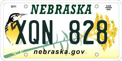 NE license plate XQN828