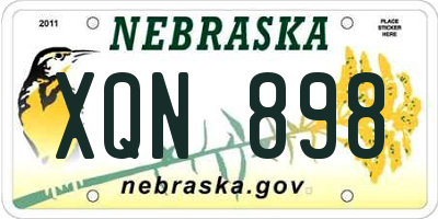 NE license plate XQN898