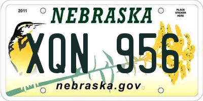 NE license plate XQN956