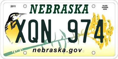 NE license plate XQN974