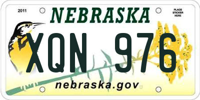 NE license plate XQN976